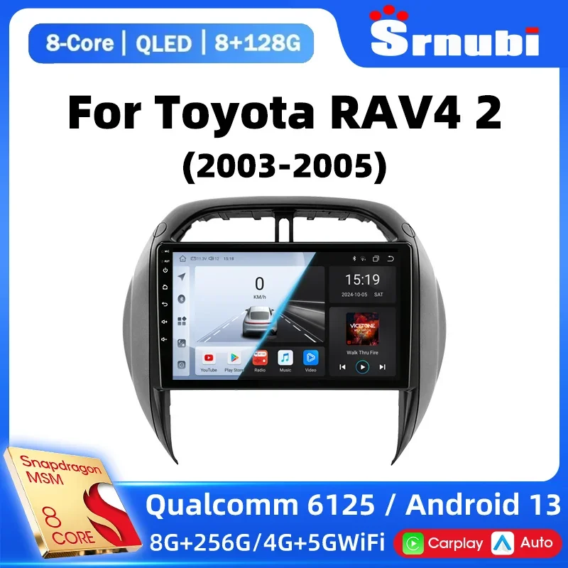 

2 Din Android 13 Car Radio for Toyota RAV4 Rav 4 2003 2004 2005 Multimedia Player Carplay DSP Navigation 4G GPS WIFI Head Unit