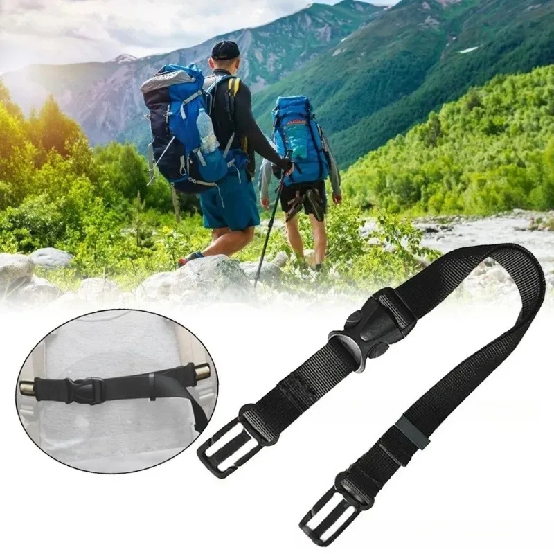 Adjustable Backpack Chest Strap Anti-Slip Shoulder Fixing Belt Luggage Suitcase Connecting Strap with Quick Release Buckle