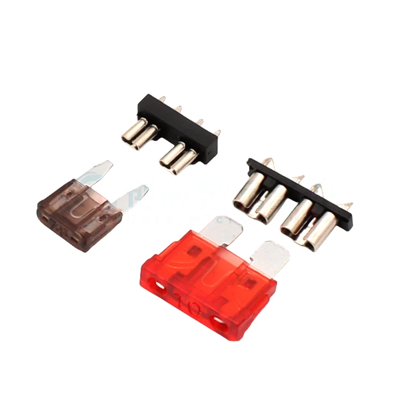 Suporte de fusível para carro, placa pcb padrão mini micro lâmina pequena, barco automotivo 32v para placa pcb, clipe de segurança, inserção tipo com 10 peças