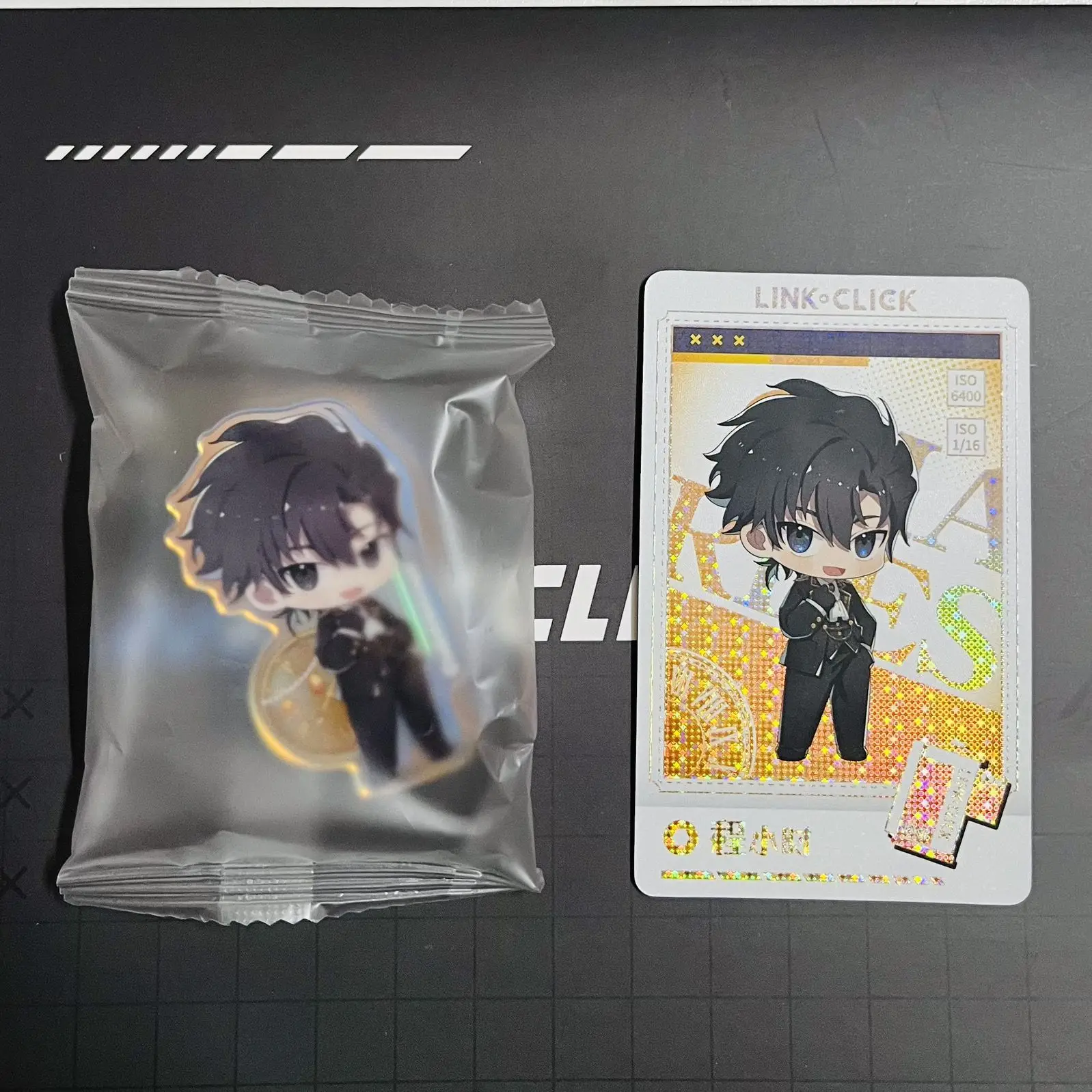 Kayou véritable lien clic carte acrylique debout conseil à travers la pince temps série Version bombe Animation dessin animé périphérique jouets