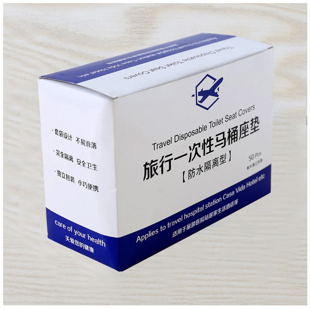 50 szt. Jednorazowe nakładki na sedes, chłonne, chroniące przed bakteriami, idealne na podróże, do centrów handlowych, dla dzieci i maluchów podczas nauki korzystania z nocnika.