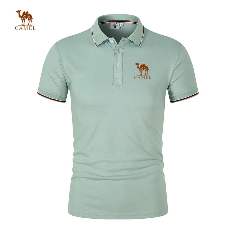 Fashion classic POLO shirt, showing quality and charm.  Ventilation Solid Color Woven Process