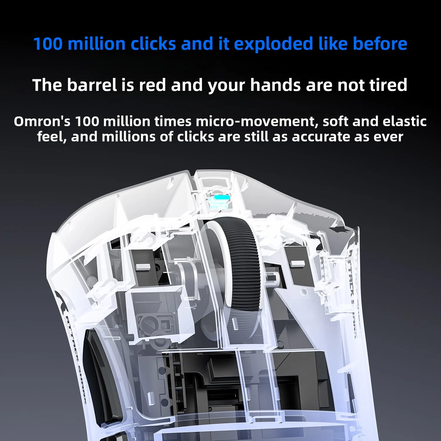 

Беспроводная Bluetooth-мышь ATTACK SHARK V3 1000 Гц для правой руки, сенсор PAW3311, 25K DPI, 500 мАч, настраиваемая, с увеличенным радиусом действия, игровая