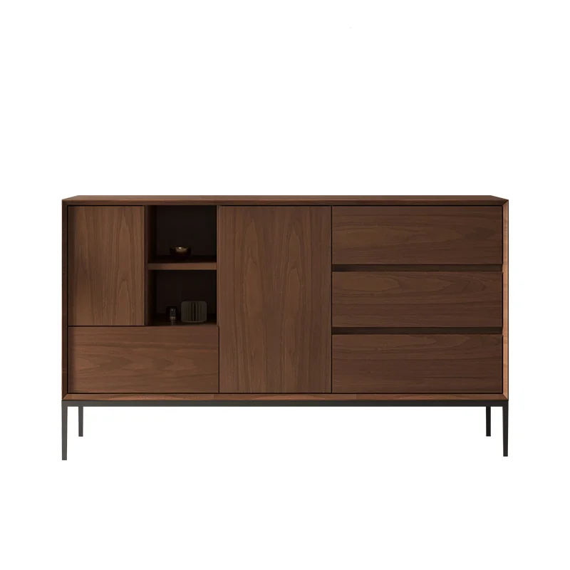 Living room furniture Modern classic furniture Dining room, hotel self-service locker, black light luxury iron leg sideboard