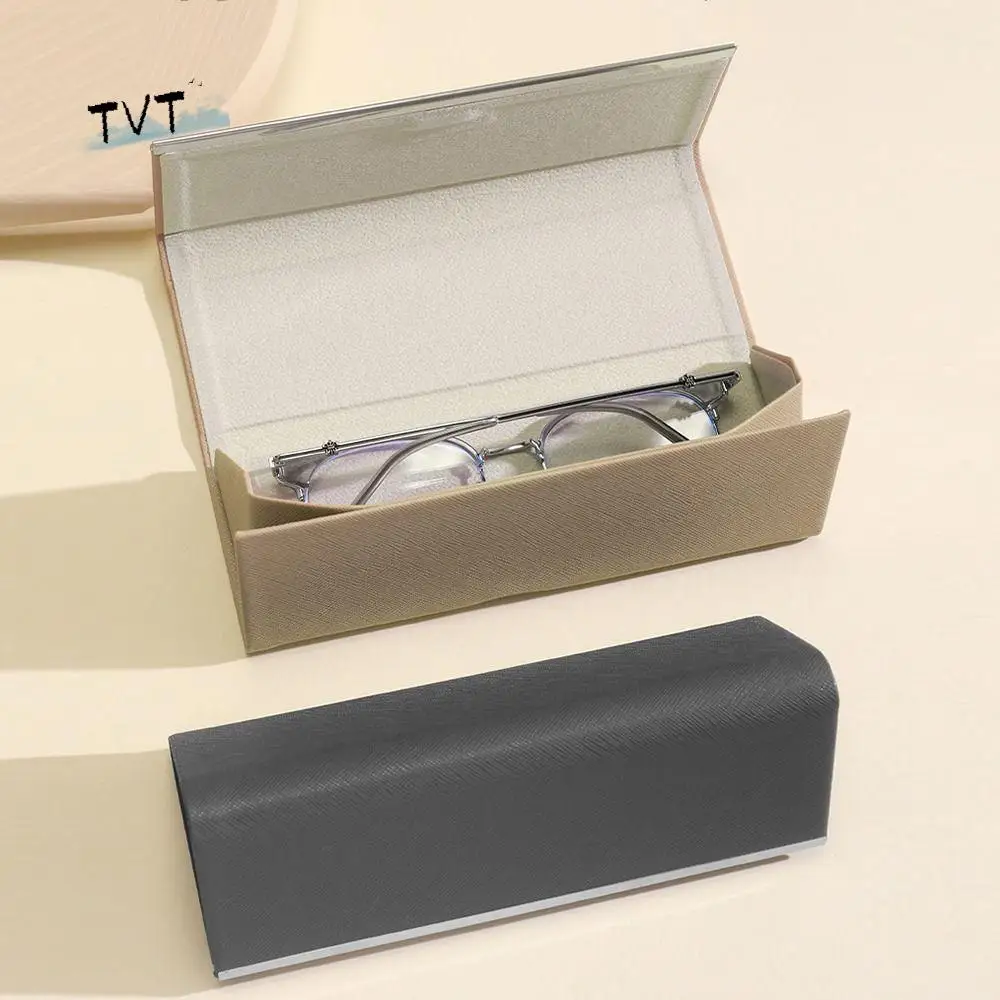 

Magnetic Buckle Eyeglasses Protective Case Flocking Inside Large Capacity Folded Eyeglasses Sleeve Durable Anti-Pressure