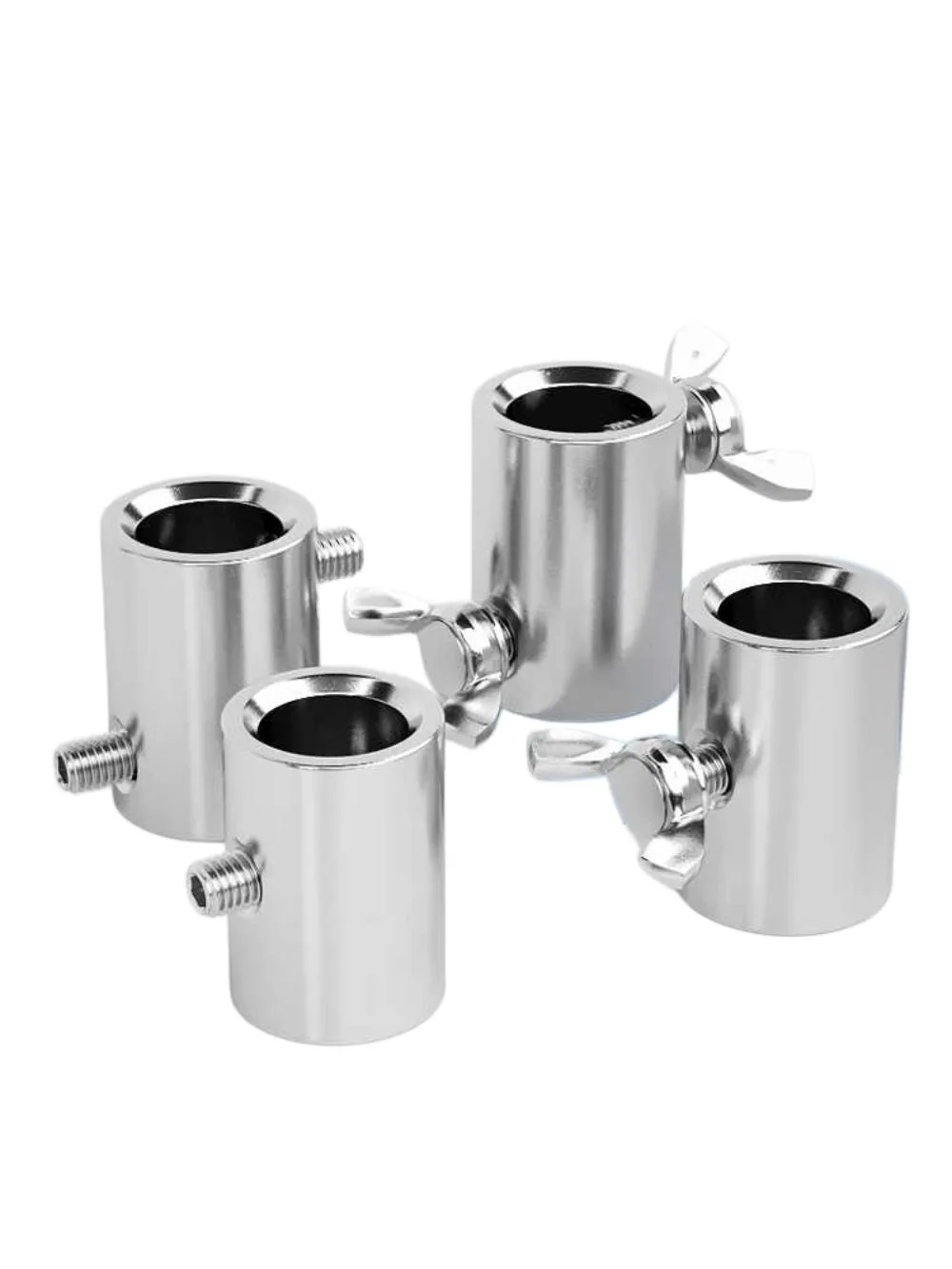 2‑5Pcs 304 Stainless Steel Wire Rope Clip, Handscrew Clamp Hex Grub Screw Buckle, Anti‑Rust Fastener for 2‑12mm Steel Cable
