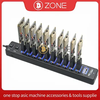 10PCS Bitcoin Miner 55KH/S*10 Solo Mining Hub With 20W 10 port Nerd Miner Hub Nerd Miner V2 ESP32-WROOM BTC Crypto Lottery Miner