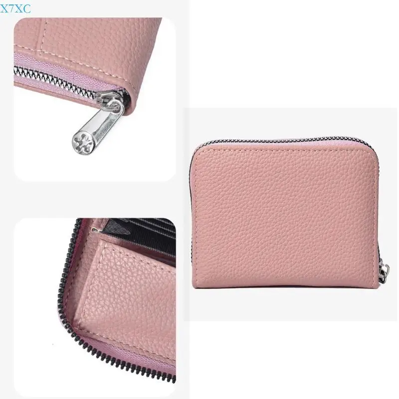 

X7XC Accordion Card Holder Coin Purse PU Leather Credit Card Storage
