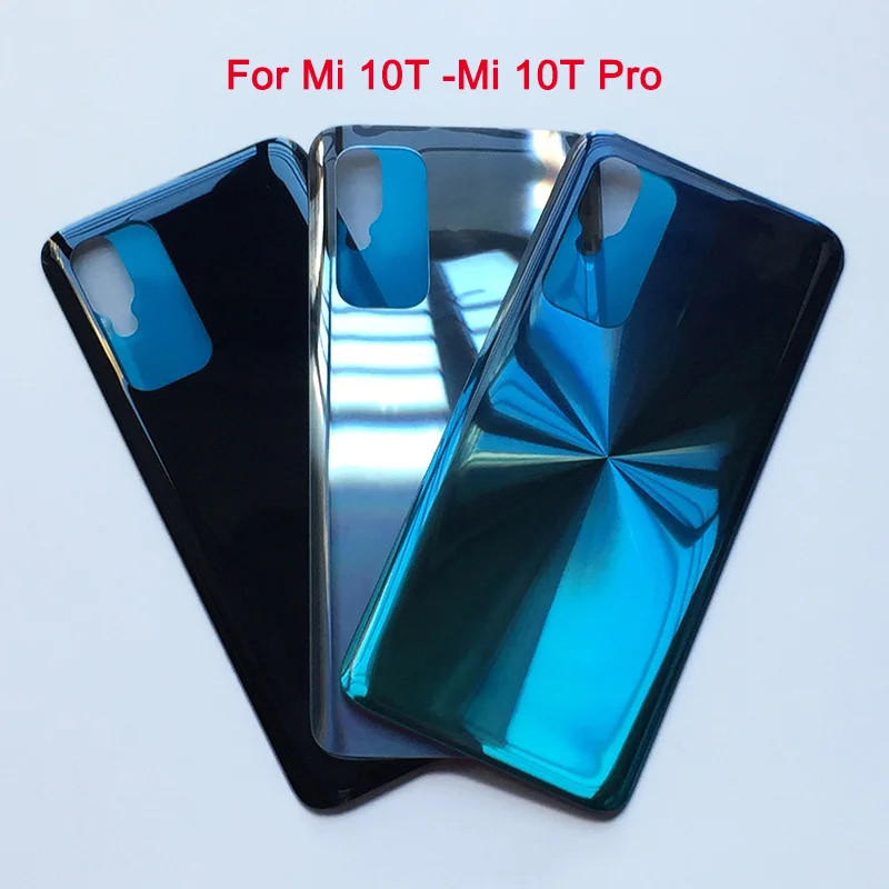 Battery Back Cover For Xiaomi Mi 10T Mi10T Pro Rear Glass 3D Back Housing Door Case For Xiaomi Mi 10T Pro Back Cover