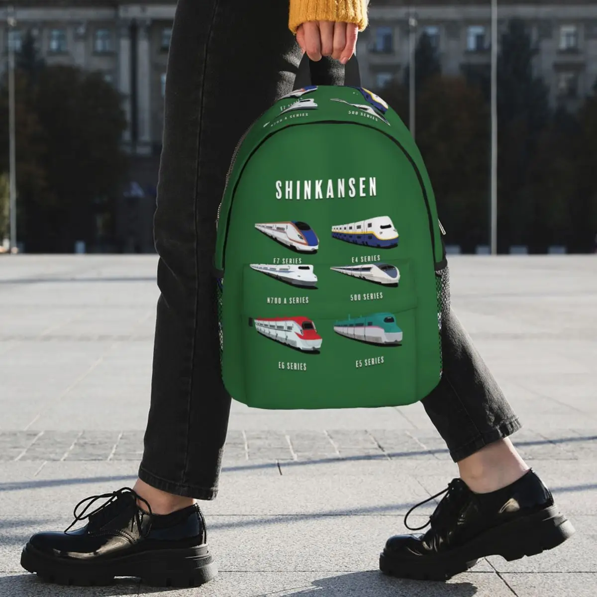 Japanese Shinkansen Bullet Trains Artwork Backpack Student BookBag Men Women School Bag Laptop Shoulder Bags