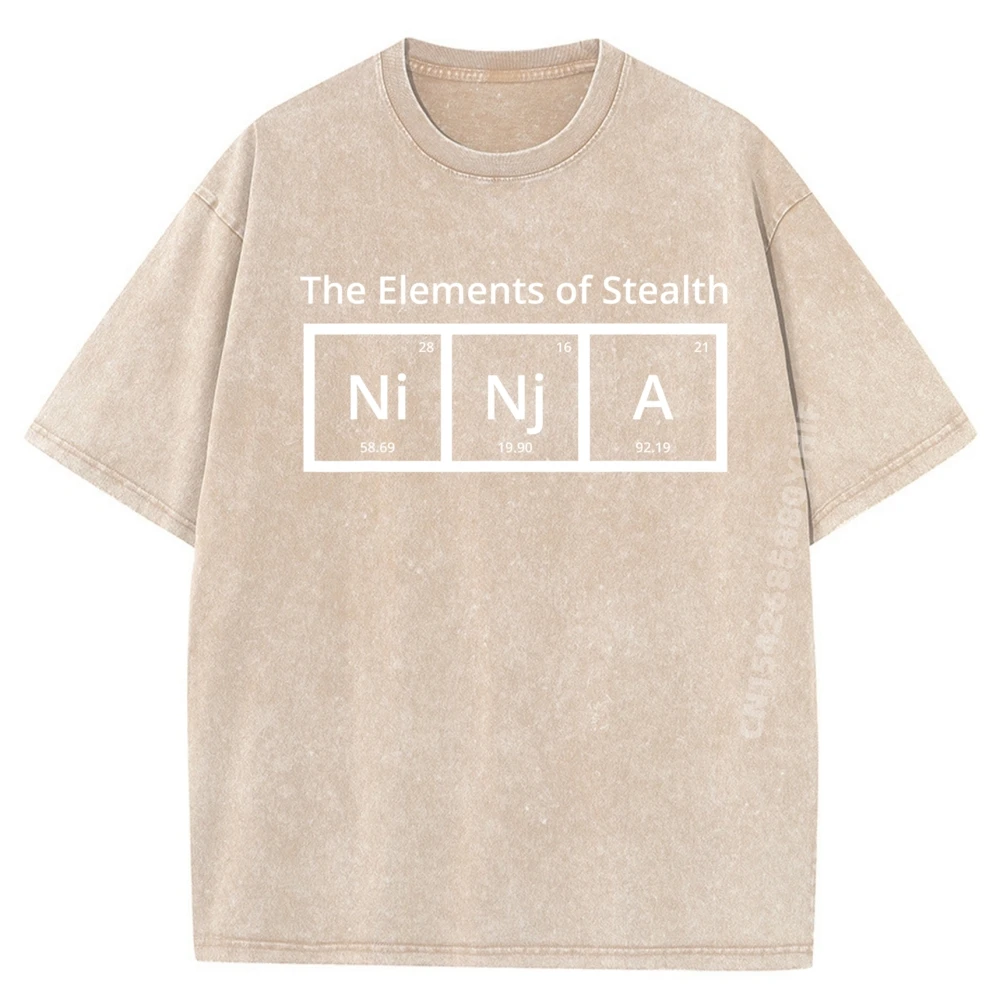 Element Of Stealth Cool Christmas Comfortable Streetwear Mens Tops Tees Graphic T-Shirt Funny Washed Tshirts