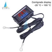 DC4V-28V 0.28Inch Mini Thermometer LED Dual Display Digital Temperature Sensor Tester Waterproof NTC Probe Fahrenheit/Centigrade