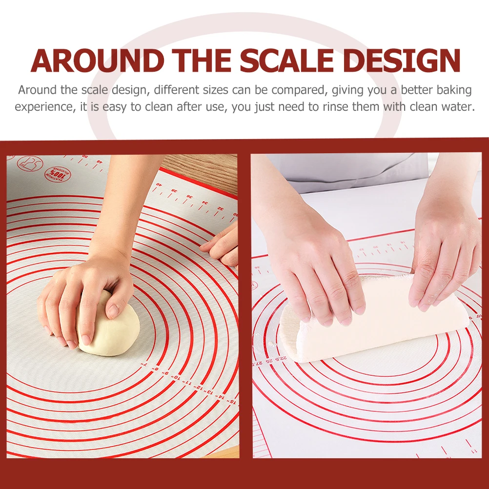

Kneading Mat Non-stick Non-slip Pastry Bread Making Accessories Glass Fiber Baking Multi Purpose Dough Scale Design