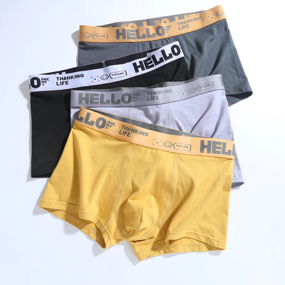 Brand Men\'s Underwear 3A Antibacterial Underpants Men Boxer Shorts Moisture Absorbent Elastic Male Panties Ropa Interior Hombre