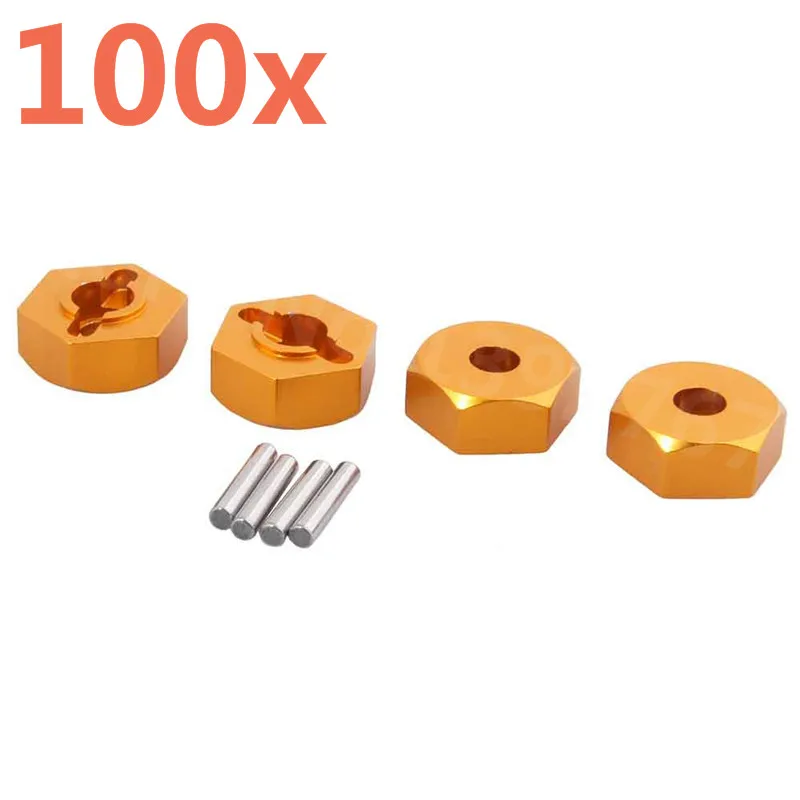 

100Pieces HSP Aluminum Wheel Hex Nut 12mm 122042 102042 (02134) Parts For 1/10th 4WD RC Car Hitmoto Redcat