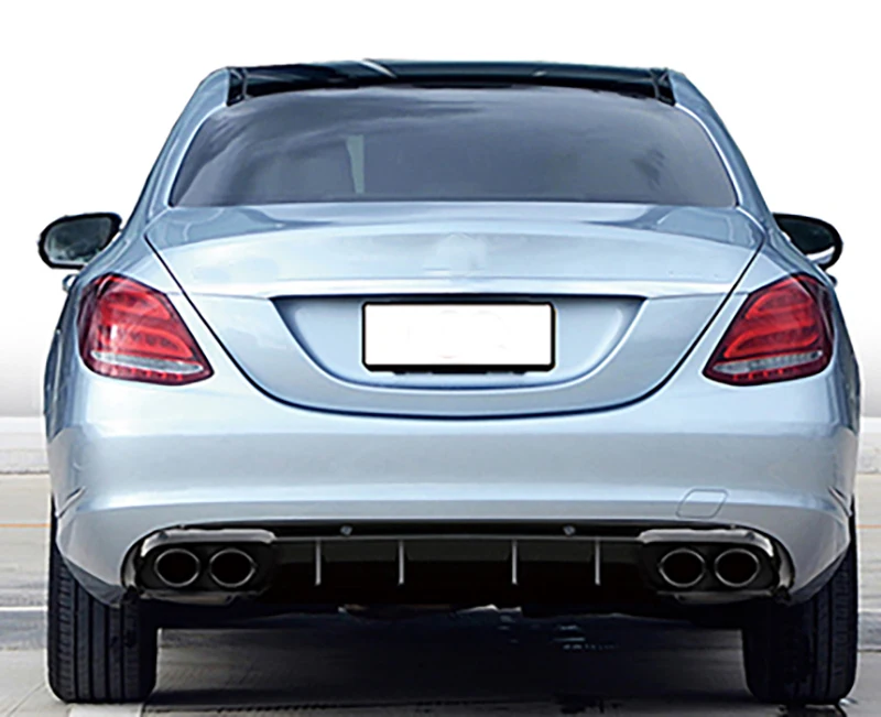 Fit for Mercedes-Benz C-Class W205 2014-2021 Executive Edition Normal Edition modified c43 c63 Bumper Diffuser lip with exhaust