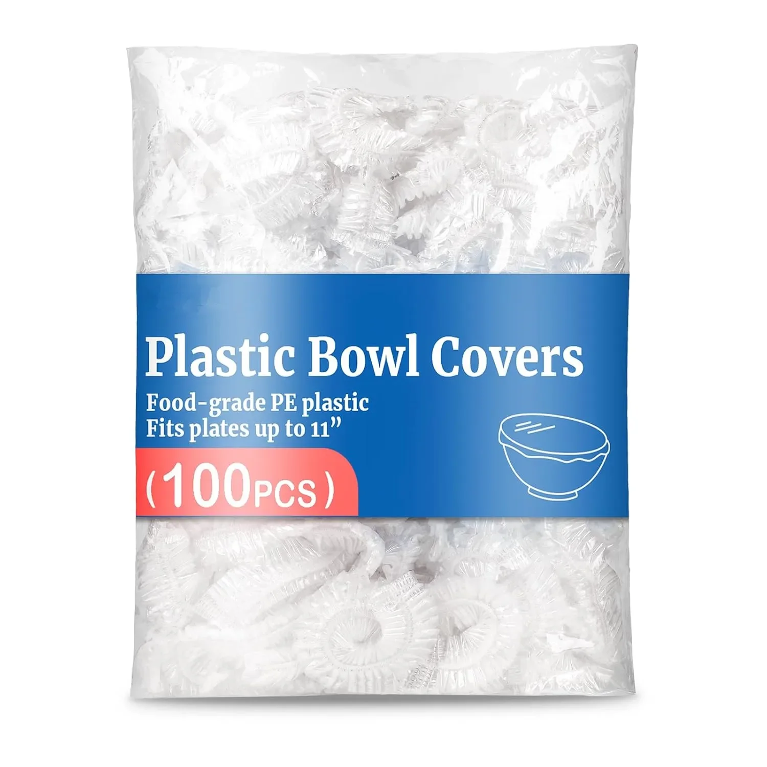 100 Count Covers Bread Proofing Clear Elastic Covers Fit Bowls Shower Caps Sourdough Leftovers Picnics Food Storage
