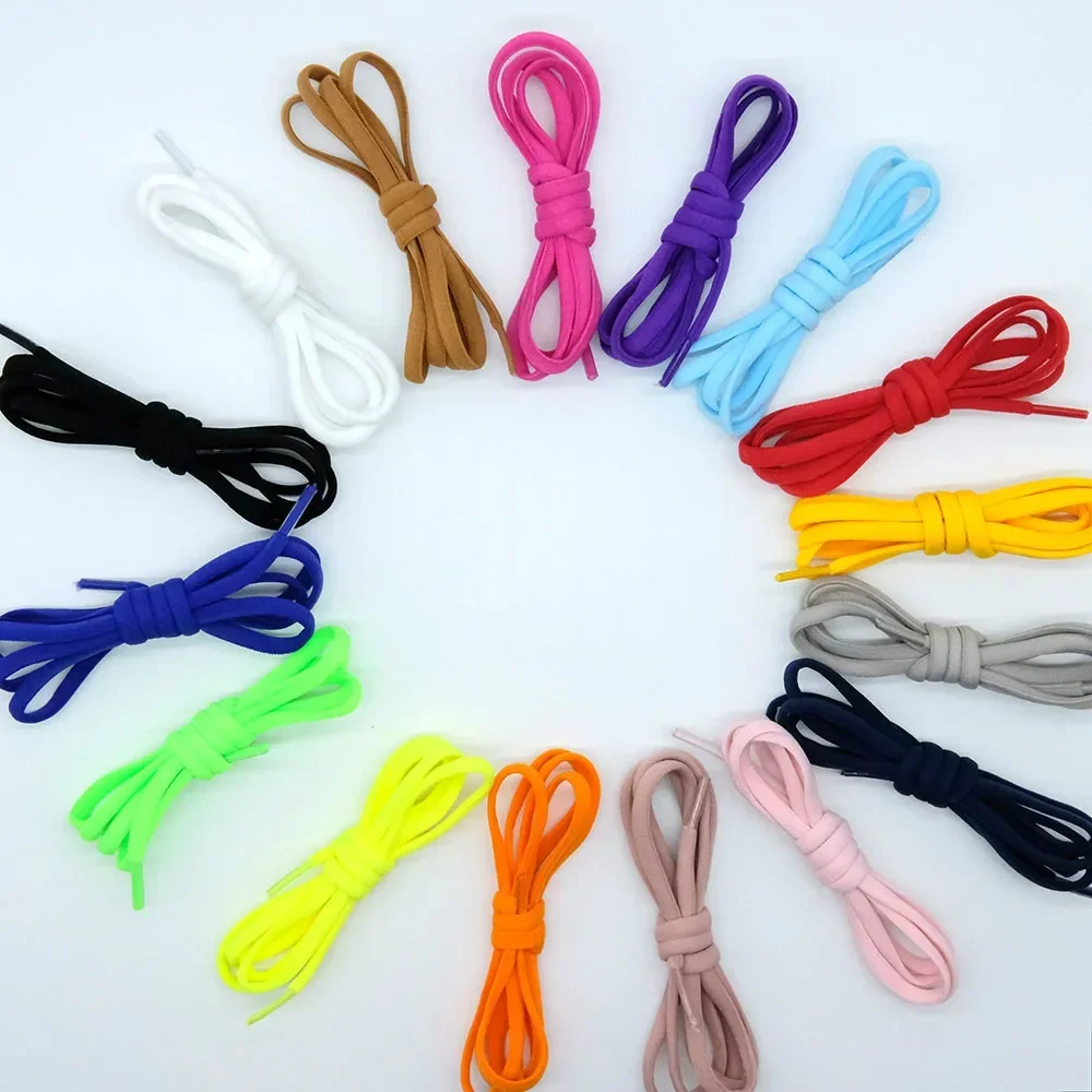 1 Pair Elastic Shoe Laces Semicircle No Tie Shoelaces for Kids and Adult Sneakers Shoelace Quick Lazy Metal Lock Laces Shoe Rope