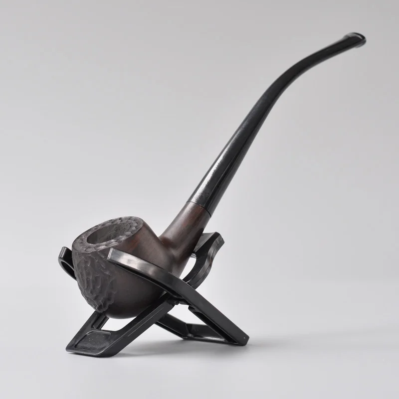 خشب الأبنوس ساق طويلة عازمة ، أنبوب التبغ نمط التفاح ، Churchwarden ، خشبية