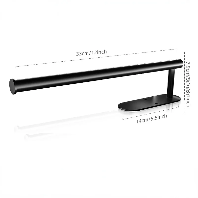 Wand halterung Toiletten handtuch Papier halter Kleber schwarz Silber Küchen rolle Papierst änder hängen Servietten regal Bad zubehör wc