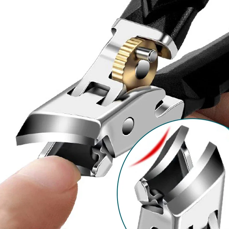 Anti-Splash Nail Clippers Curved Large Opening Thick Toenail Clippers Diagonal Pliers Nail Scissors Household Manicure Tools