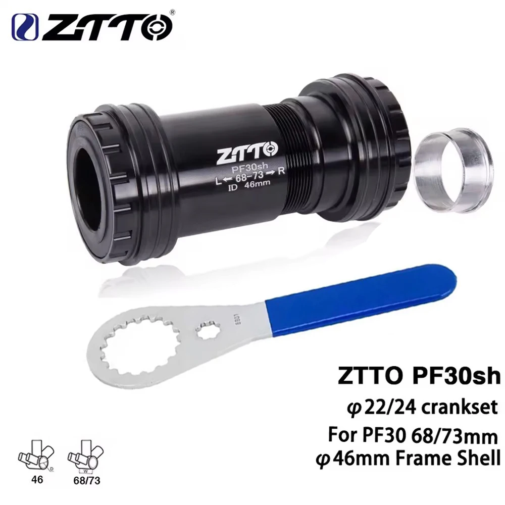 ZTTO PF30sh PF30 24 الصحافة صالح دراجة أسفل قوس 68/73 مللي متر 46 مللي متر الإطار ل دراجة الطريق الجبلية Prowheel 22 مللي متر 24 مللي متر كرانسيت أجزاء الدراجة