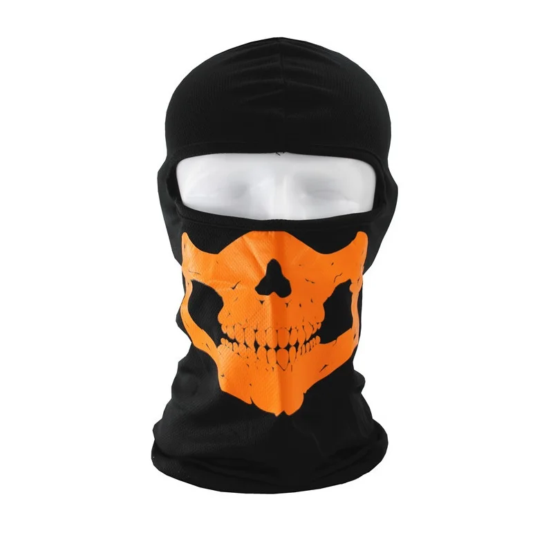 New Tactical Full Face Skeleton Ghost Skull CS Face Mask Hood Biker Halloween Props Balaclava