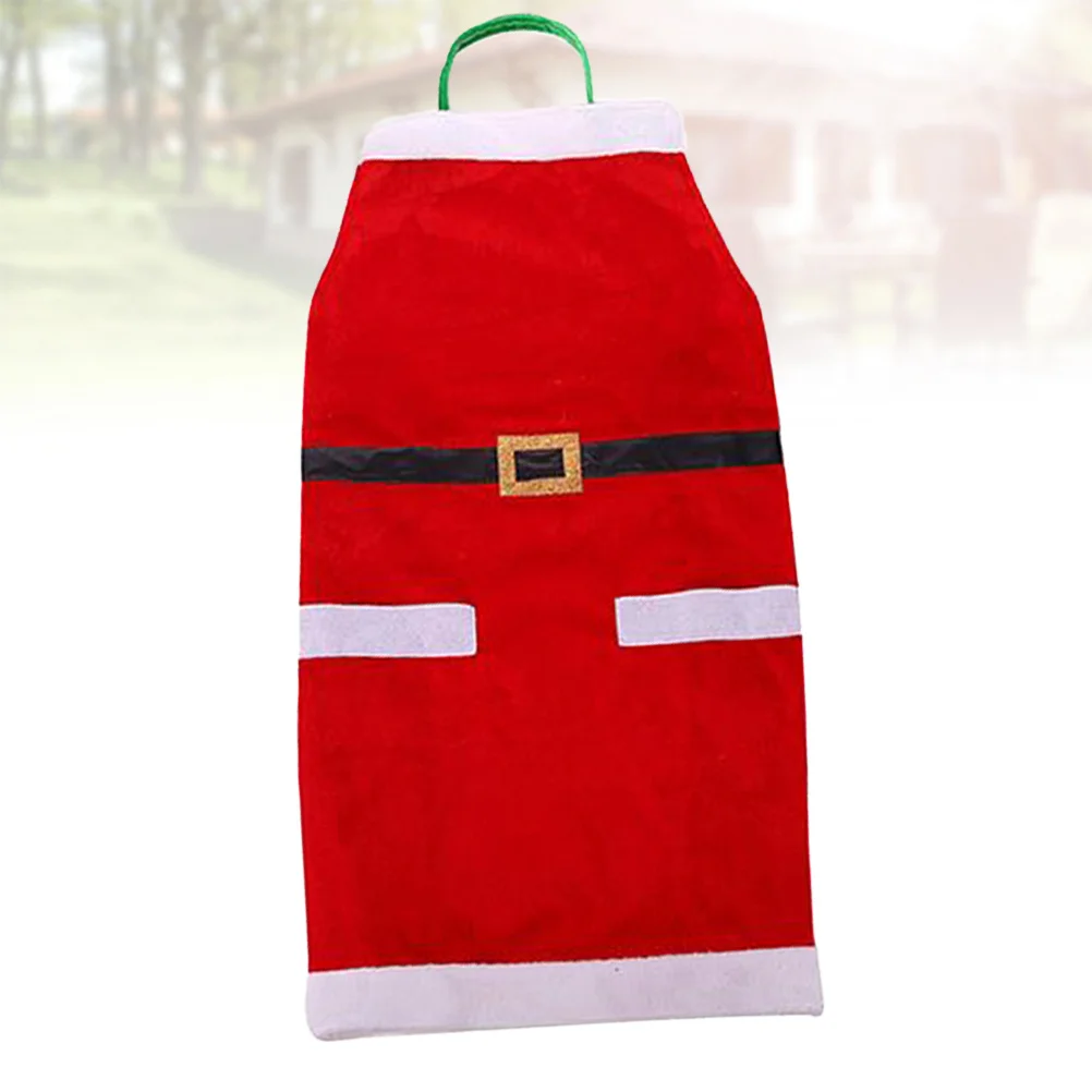 

Christmas Apron Sleeveless Half Body Adjustable Straps for Cooking Serving Home Restaurant Coffee Red Belt Apron