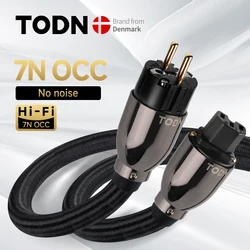 TODN HIFI Cavo di alimentazione OCC Cavo audio hifi di fascia alta Spina placcata in oro Filtro di connessione US Vseries