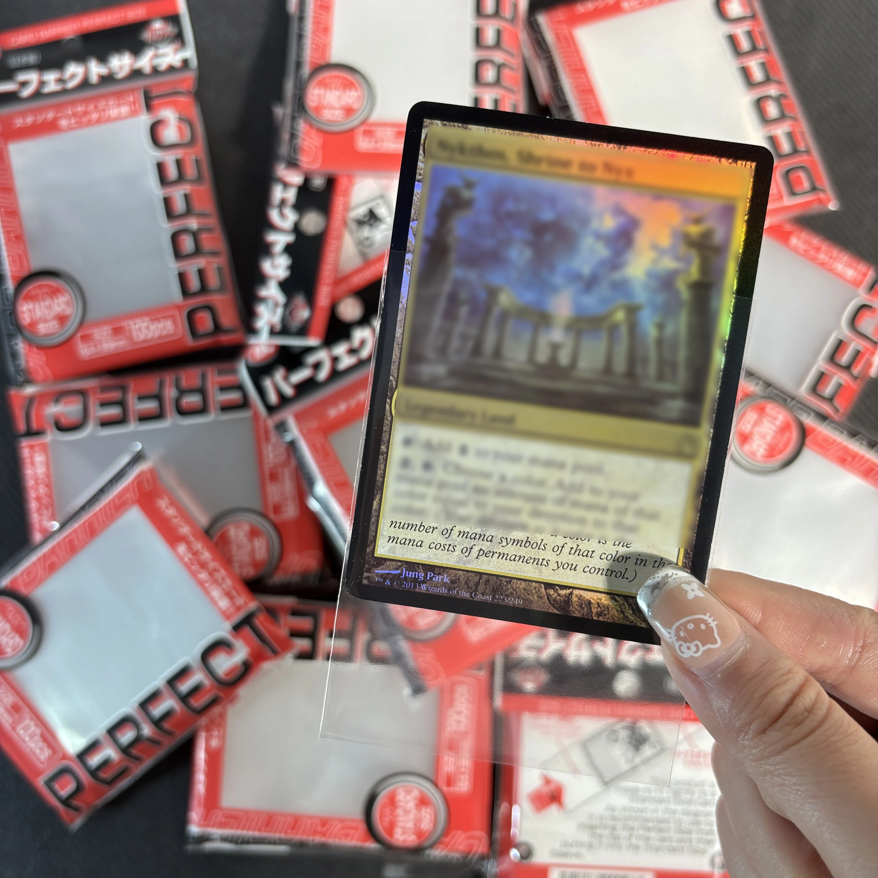 100 Stück/200 Stück/300 Stück 64 x 89 mm, perfekte Größe, KMC-Ärmel, Sammelkartenhülle, Brettspielkarten, Außenschutz für MTG/YGO-Karte – Detail 4