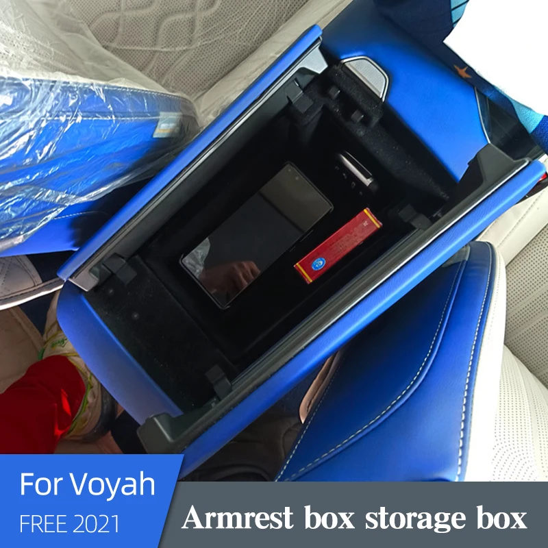 Central Armrest Storage Box For Voyah FREE 2021-2023 Center Console Bin Glove Tray Holder Case Car Stowing Tidying Accessories