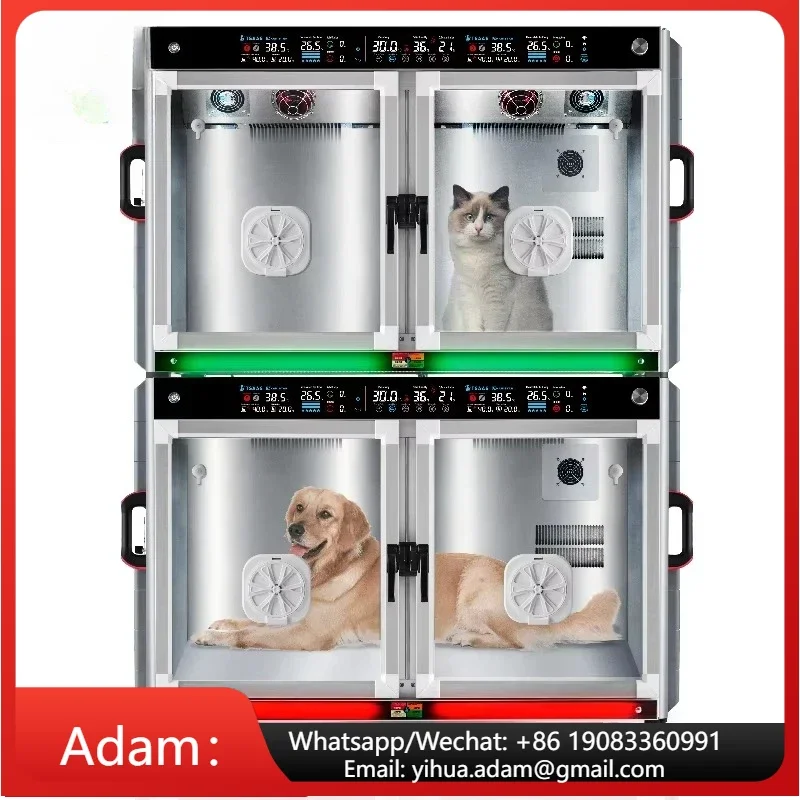 

EUR PET Factory Price Veterinary Hospitalization Treatment Animal Pet Incubator Stainless Steel Pet Cage