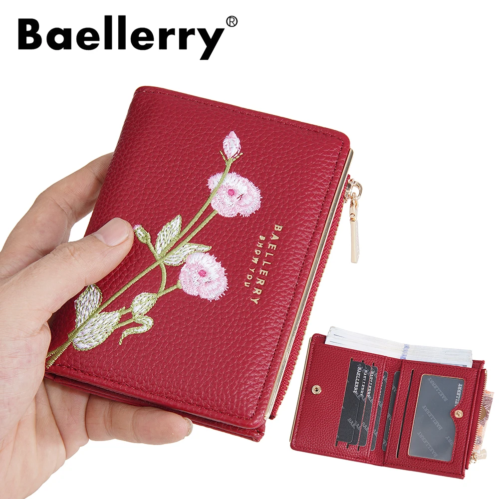 

Baellerry новые короткие женские кошельки, простой держатель для карт на молнии, женский кошелек для монет, высокое качество, тонкая сумка для карт для девочек