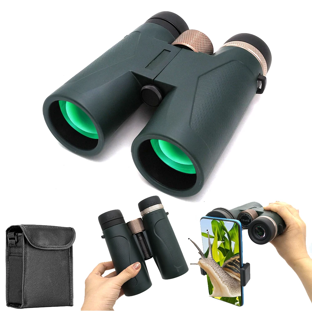 

10x42 Professional Binocular with BaK4 Prism Fully Multi-Coated HD Quality Outdoor Birding Binocular Telescope