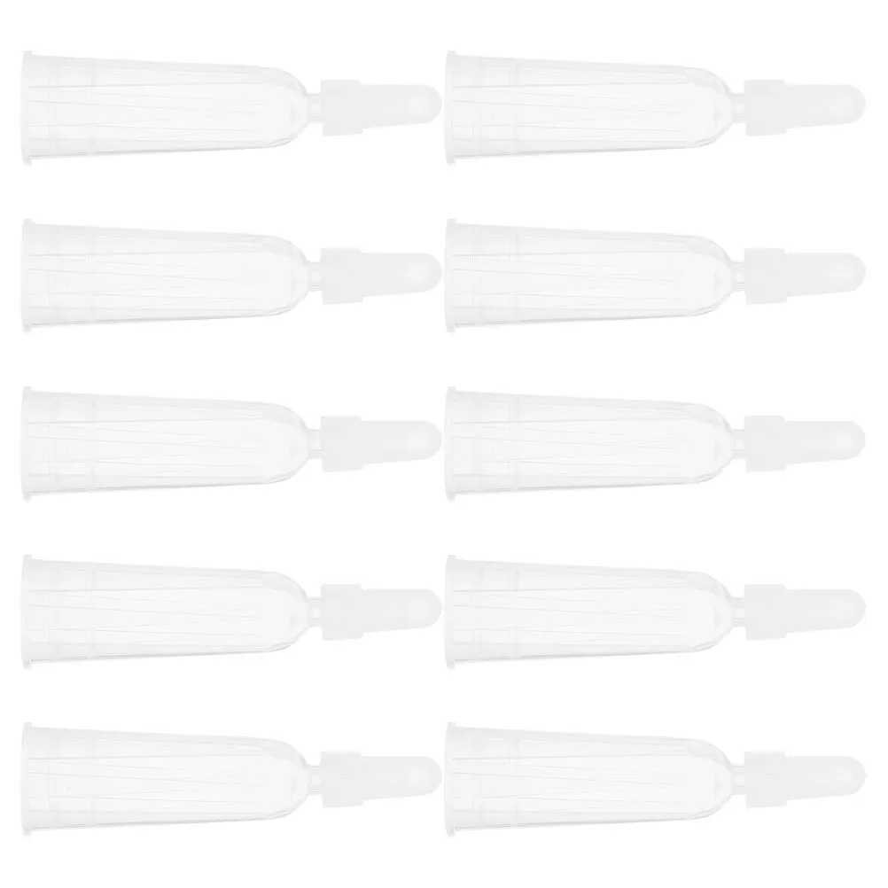 10 Stück transparente Ampullenflasche, Handschutz, Tropfkappe, präzise Flüssigkeitsabgabe, Kleberapplikator, tragbar, leicht