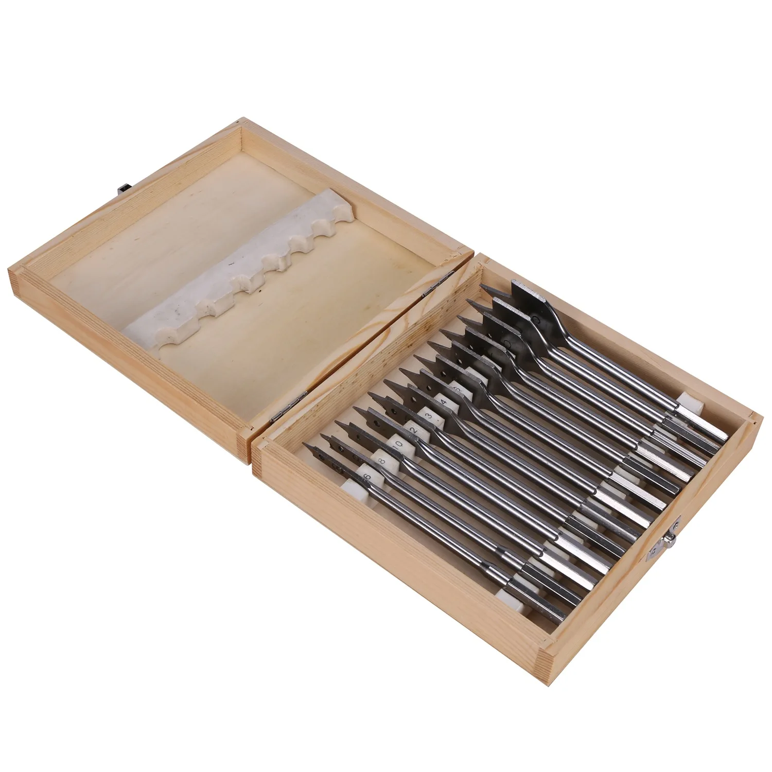 

A53Q-13Pcs Flat Spade Drill Bits Set Metal Bit Kit Hex Shank Woodworking Tool Accessories