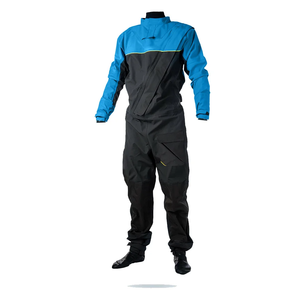 Entri Depan Waterproof Dry Suit Kayak for Men, 3 Layers Fabric, Surfing and Sailing,Socks of the Same Material