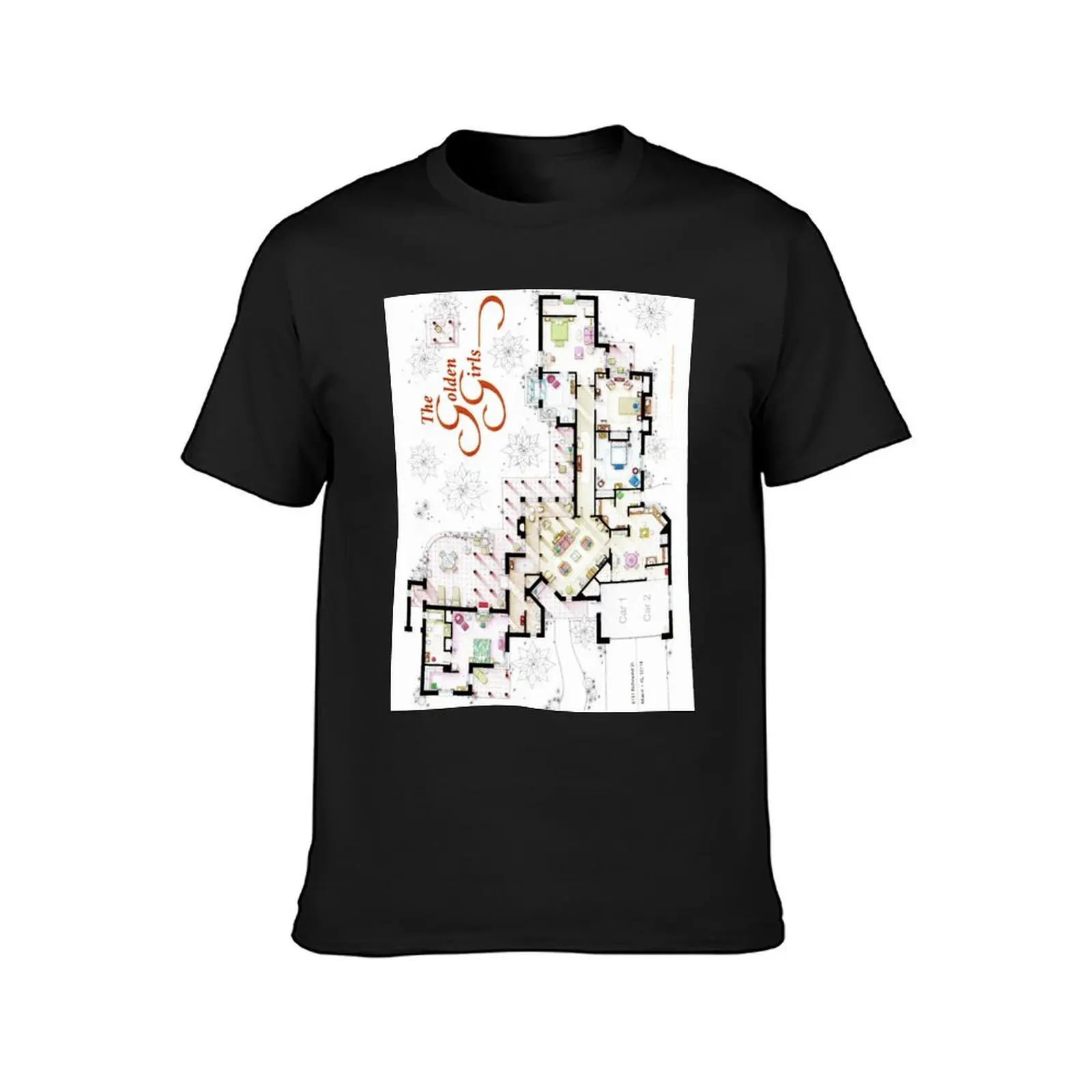 Floorplan from THE GOLDEN GIRLS T-Shirt boys whites Blouse sports fans graphics Short sleeve tee men