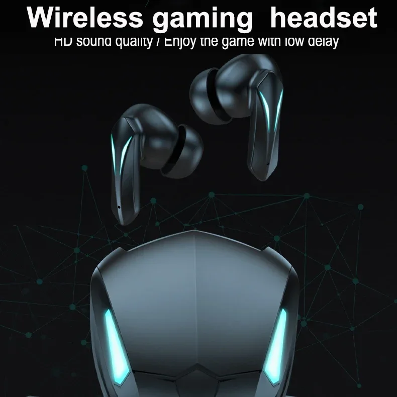 Wireless Earphone Professional Game Headset  Stereo Headphones Low Latency Gaming Earbuds Headset with Dual Mic Microphone