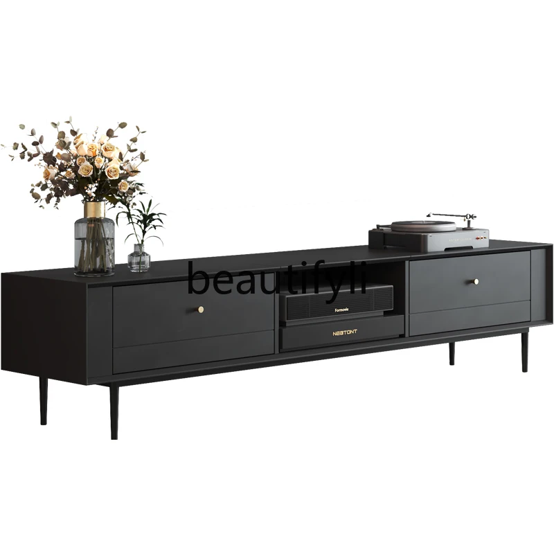

TV cabinet electric telescopic table 100 inch living room home modern simple coffee table combination