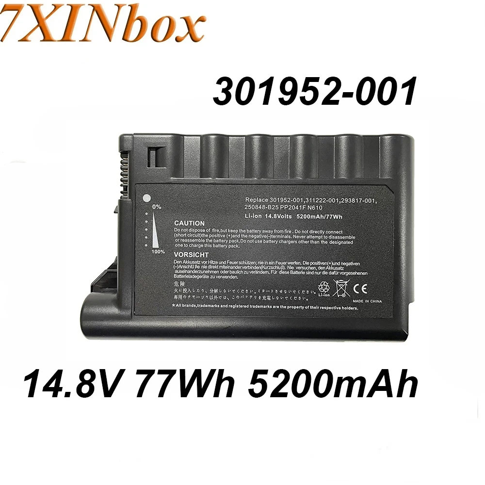 

7XINbox 301952-001 311222-001 14.8V 5200mAh Laptop Battery For HP COMPAQ Evo N600 N600C N610C N610V N620C Series PP2040 PP2041F