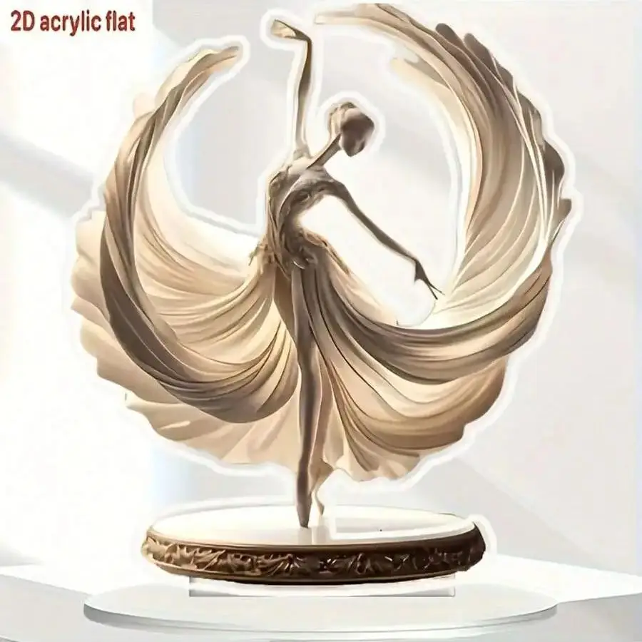 1 Stück Klassische Kristall-Ballett-Tänzerin Heimdekoration Statue Multifunktionale Schreibtisch-Dekoration Ideal für Wohnzimmer und Büro – Detail 4