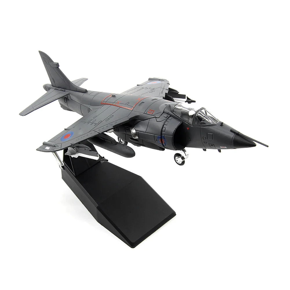 Avión de juguete de Metal fundido a presión Malvinas War Harrier Jump Fighter Jet, modelo de adorno, regalo de cumpleaños para niños, 1:72