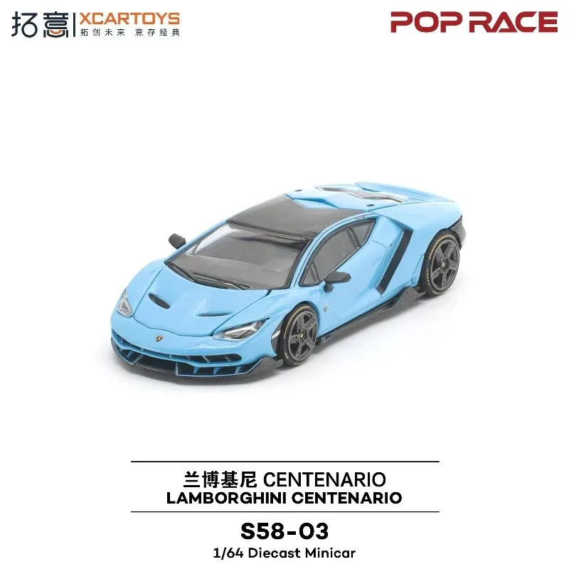 POP RACE 1:64 Lamborghini Centenario S58-03 Die Casting Alloy Car Model Collectibles Christmas Gift Boy Toys