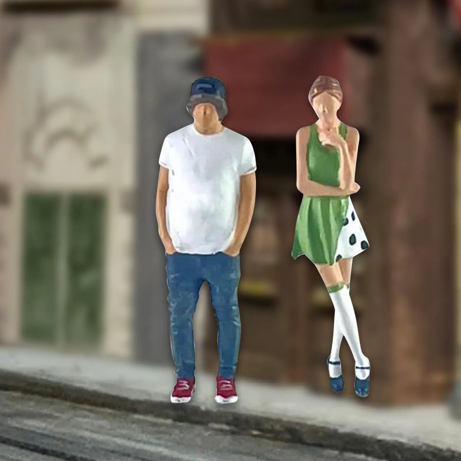 Mulher e Homem Figuras para Artesanato DIY, Mini Pessoas S Calibre, Projetos de Resina, Pintado à Mão Figurinhas Decoração, 1:64 Layout