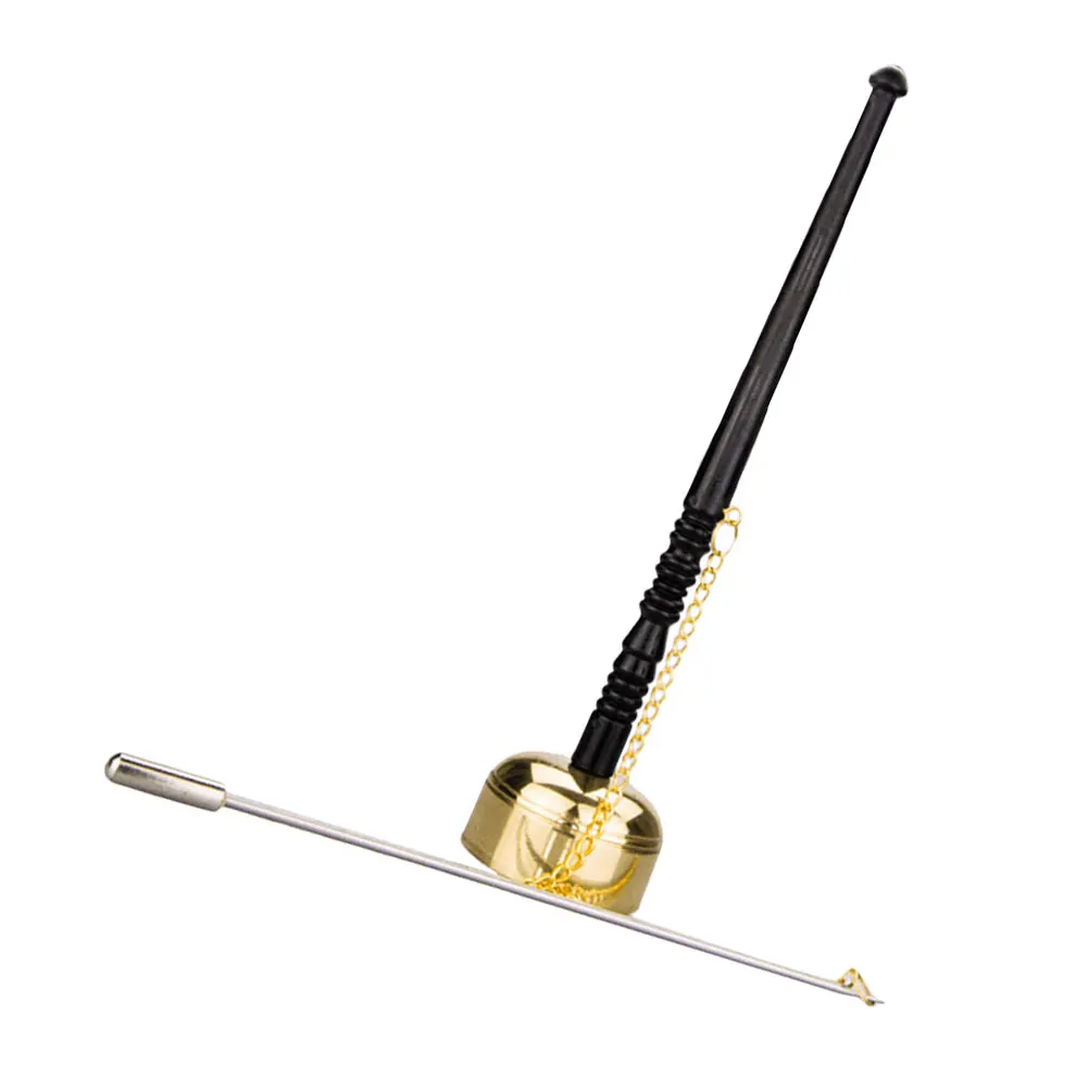 

Brass Yin Qing Exquisite Long Handle For Temple Buddhist Ceremony Home Decor Durable Percussion Instrument Craft Gift