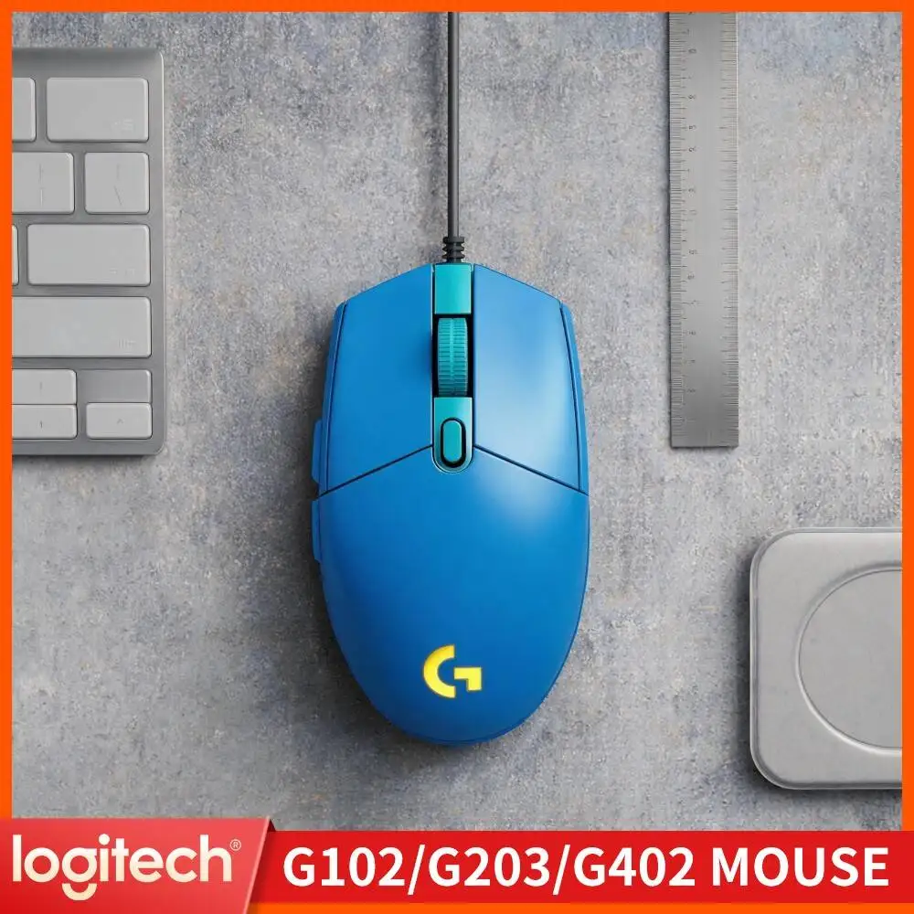 Logitech G203 Prodigy RGB Wired Gaming Mouse Programmable Function Keys Adjustable Sensitivity For PC Laptop Mac Computer Users