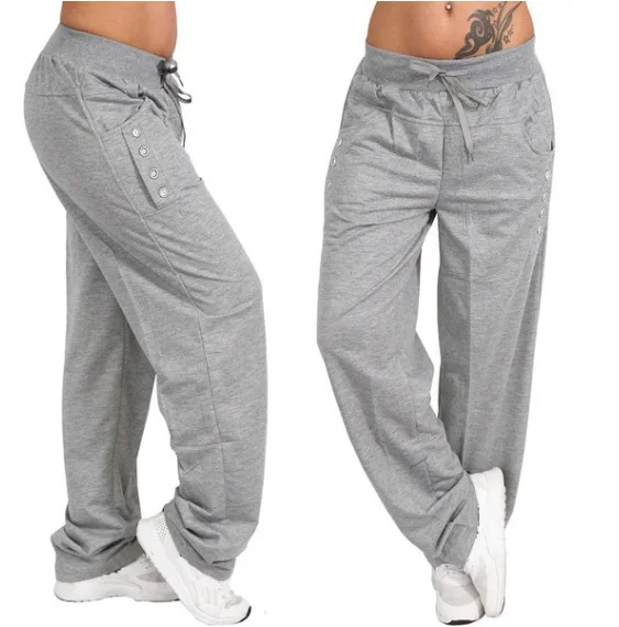 

2025 Fashion Casual Joggers Women's Hip Hop High Waist Baggy Sweatpants Running Jogging Sports Pants Trousers Casual Streetwear