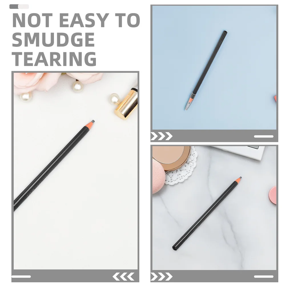 2 قطعة قلم حواجب مقاوم للماء ومقاوم للعرق، قلم حواجب يدوم طويلاً، تصميم خط سحب دقيق، فرشاة تحديد الحواجب الطبيعية