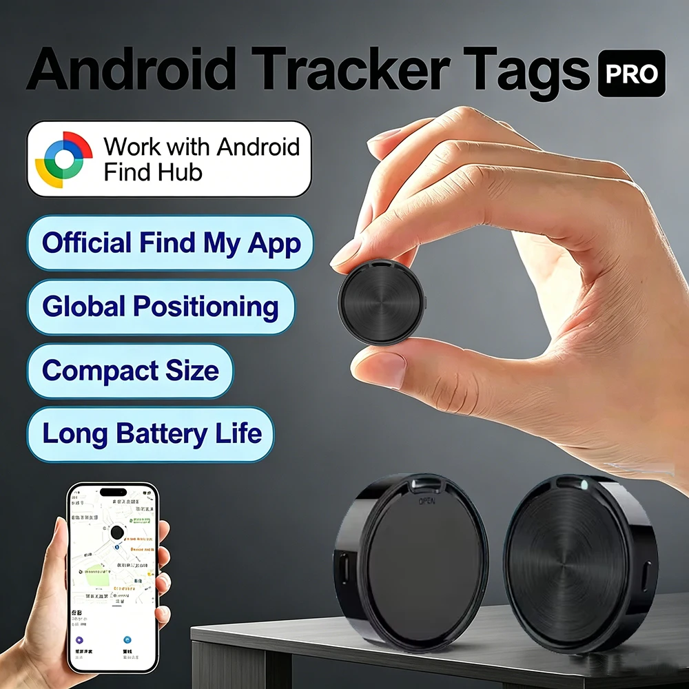 

Bluetooth GPS Tracker for Android Google Find My Device Anti-Lost Wallet GPS Tracker Portable Smart Tag For Keys Luggage Bags